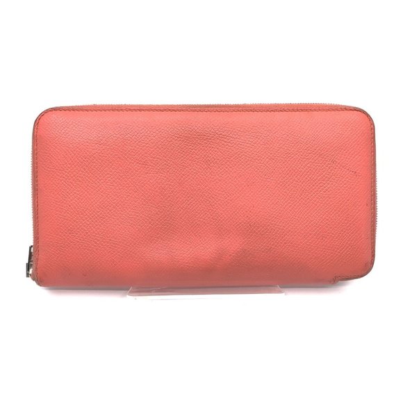 Hermes Handbags - Authentic Hermes Azap Silk Long Zippy Wallet In Pink Textured Leather.